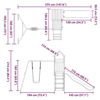Speelhuis massief douglashout