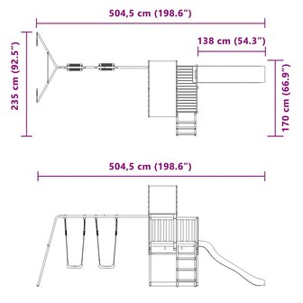 Speelhuis massief grenenhout