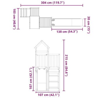 Speelhuis ge&iuml;mpregneerd grenenhout