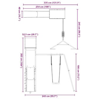 Speelhuis ge&iuml;mpregneerd grenenhout