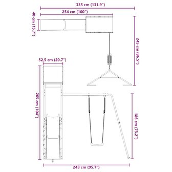 Speelhuis massief douglashout