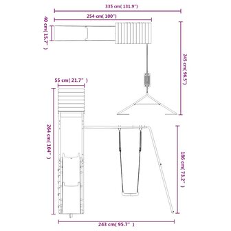 Speelhuis ge&iuml;mpregneerd grenenhout