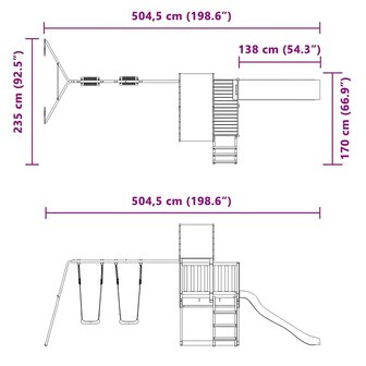 Speelhuis ge&iuml;mpregneerd grenenhout