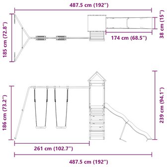 Speelhuis ge&iuml;mpregneerd grenenhout