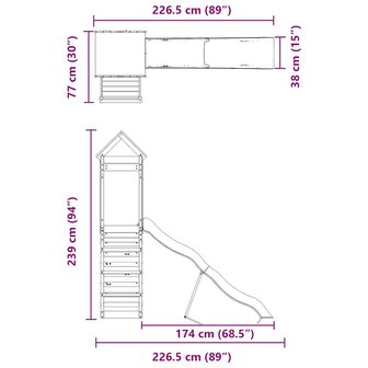 Speelhuis massief douglashout