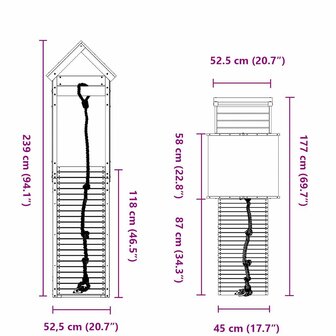 Speelhuis massief grenenhout