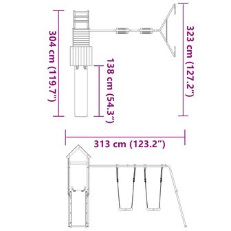Speelhuis massief grenenhout