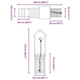Speelhuis ge&iuml;mpregneerd grenenhout