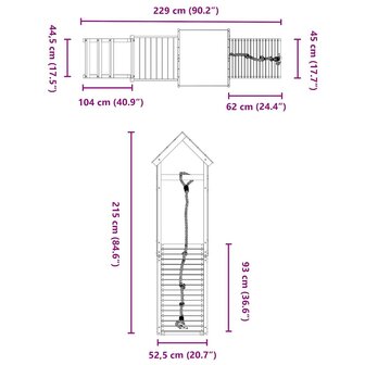 Speelhuis massief grenenhout