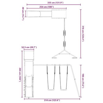 Speelhuis ge&iuml;mpregneerd grenenhout