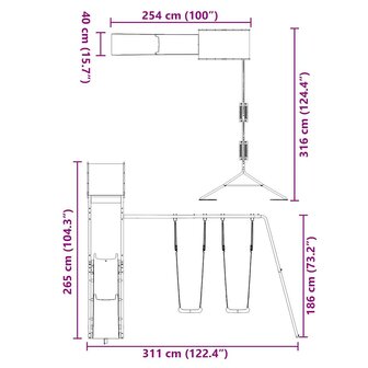 Speelhuis ge&iuml;mpregneerd grenenhout
