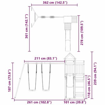 Speelhuis ge&iuml;mpregneerd grenenhout