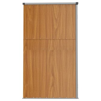 Tuinschuur 161x89x161 cm gegalvaniseerd staal bruin