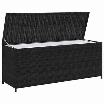 Tuinbox 150x50x60 cm poly rattan zwart