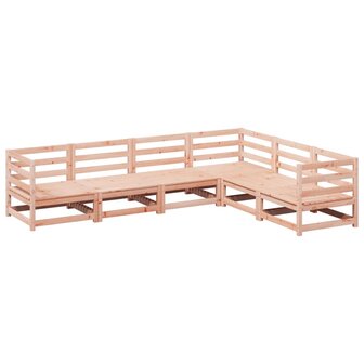 6-delige Loungeset massief douglas vurenhout