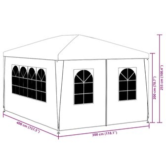 Partytent 3x4 m wit