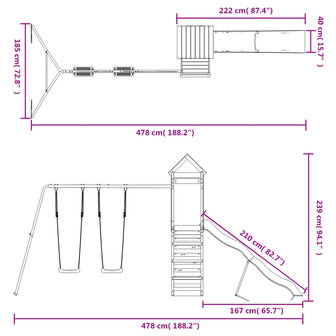 Speelhuis ge&iuml;mpregneerd grenenhout