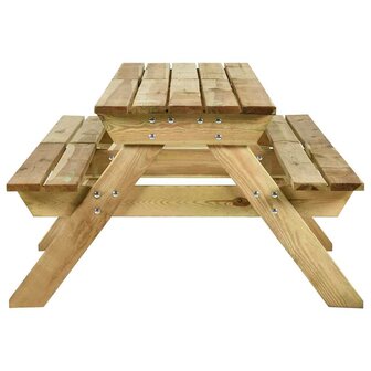 Picknicktafel met banken 220x122x72 cm ge&iuml;mpregneerd grenenhout