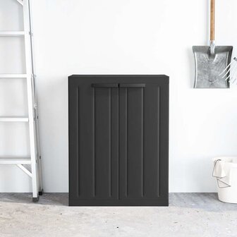 Tuinkast 65x37x85 cm polypropeen zwart