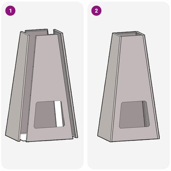 Vuurkorf Bruin 50 x 35 x 100 cm Cortenstaal