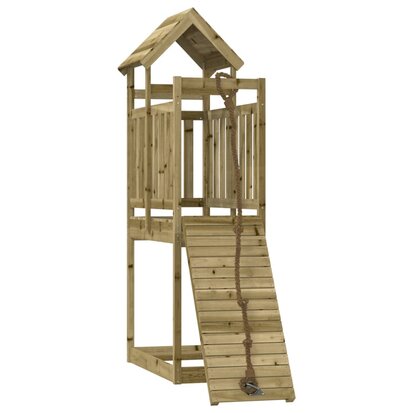 Speeltoren met klimwand 64x175x214 cm
