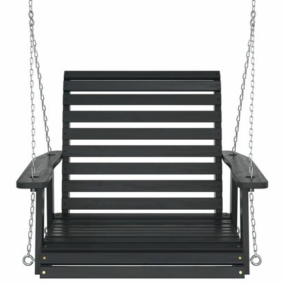 Schommelstoel met ketting zwart