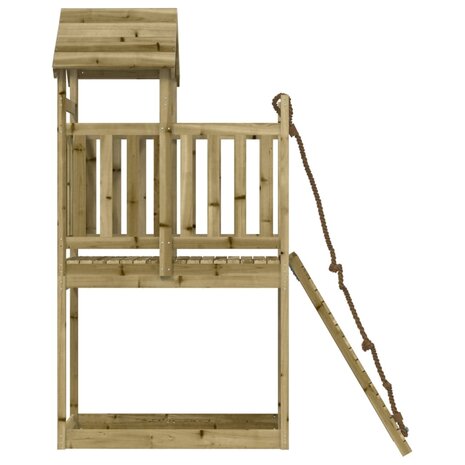 Speeltoren met klimwand 64x175x214 cm