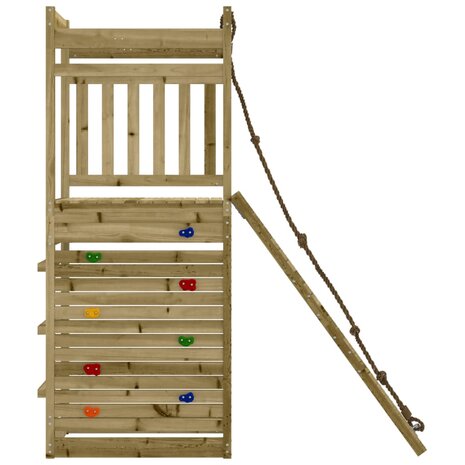 Speeltoren met klim-en rotswand 53x174x207cm