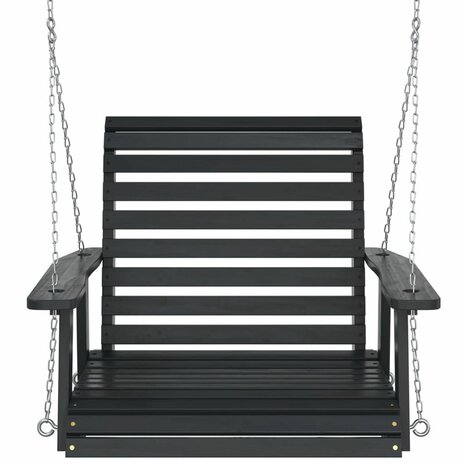 Schommelstoel met ketting zwart