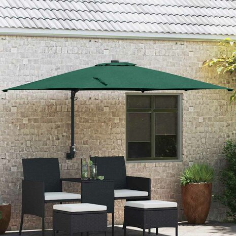 Tuinparasol Groen 248.5 x 247.5 x 160 cm Polyester, Staal