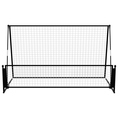 Voetbalrebounder/voetbaldoel 2-in-1 202x104x120 cm staal