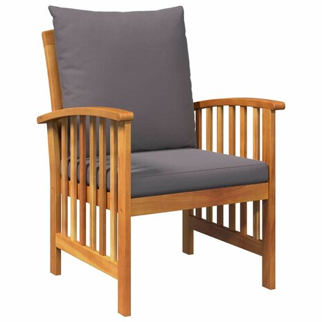 Tuin Sofa Set met kussen 3 pcs Bruin Massief acaciahout
