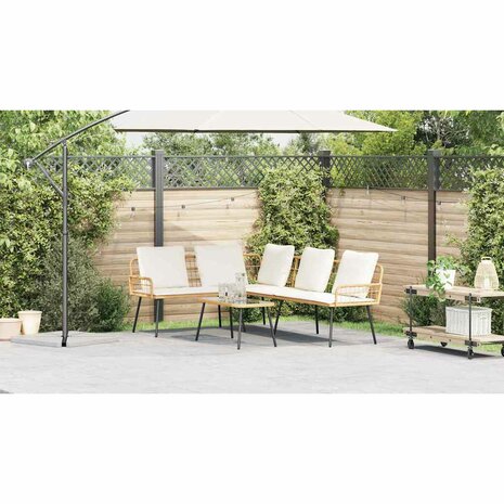 Tuin Sofa Set 2 pcs Naturel poly rattan