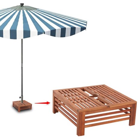 Parasolvoetbedekking hout
