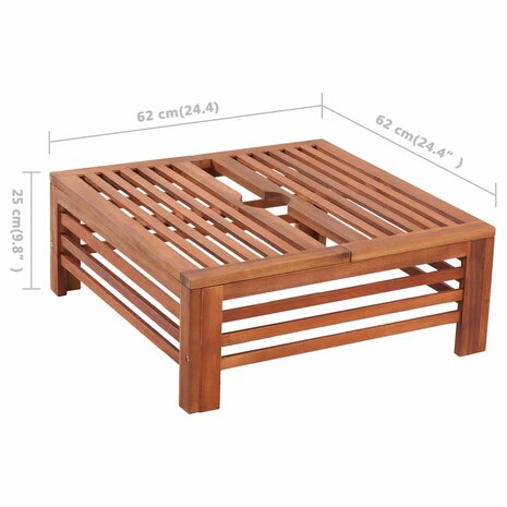 Parasolvoetbedekking hout