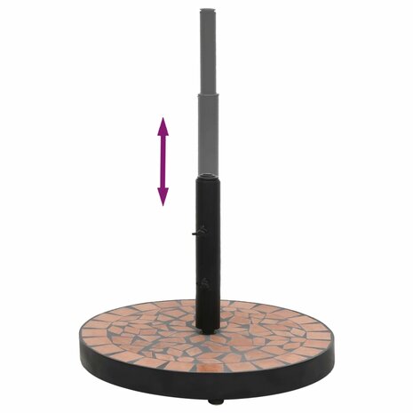 Parasolvoet rond 12 kg terracottakleurig
