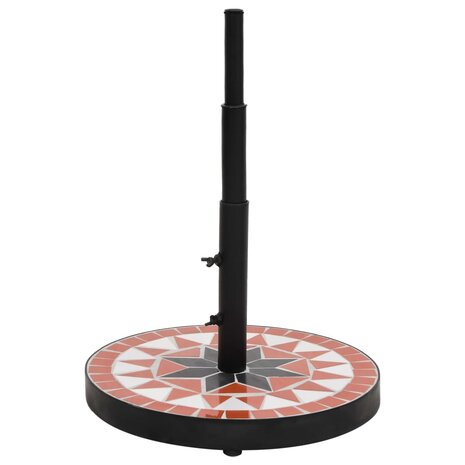 Parasolvoet rond 12 kg terracotta wit
