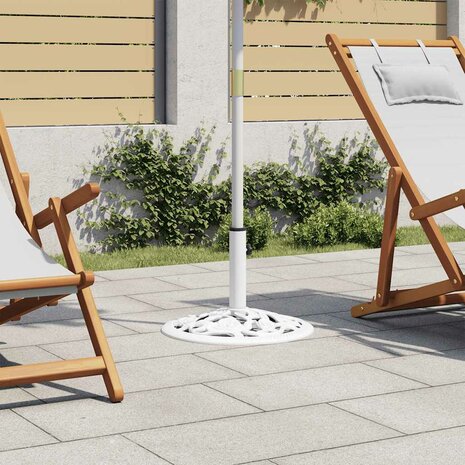 Parasolvoet 12 kg 48 cm gietijzer wit