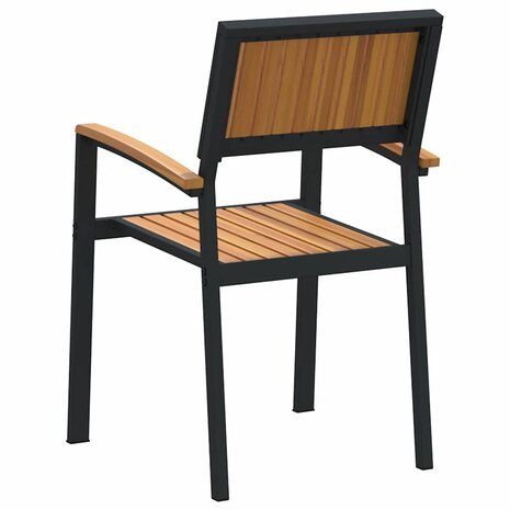 Tuinstoel 8 pcs Bruin 56 x 57 x 87cm Massief acaciahout