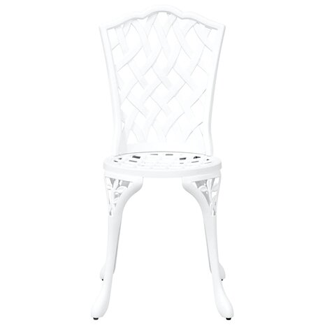 Tuinstoel 2 pcs Wit 55 x 56.5 x 91cm Aluminium
