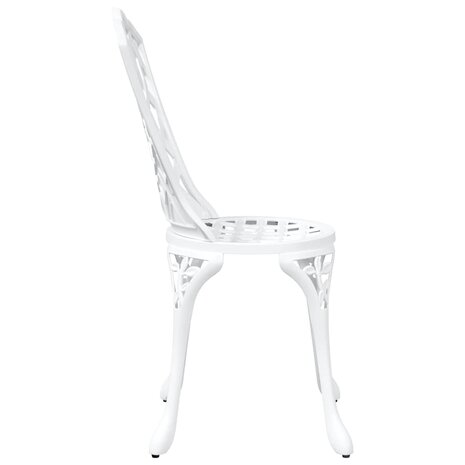 Tuinstoel 2 pcs Wit 55 x 56.5 x 91cm Aluminium