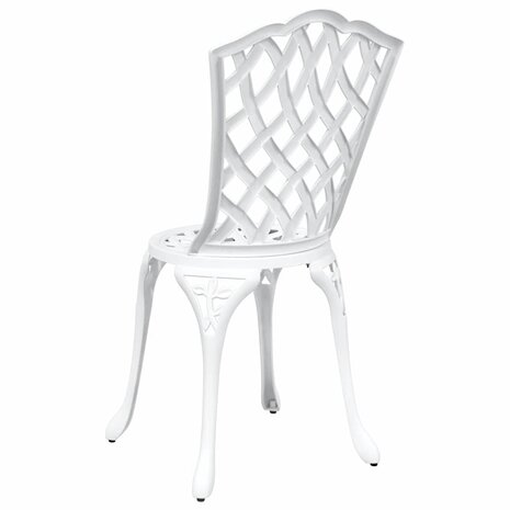 Tuinstoel 2 pcs Wit 55 x 56.5 x 91cm Aluminium