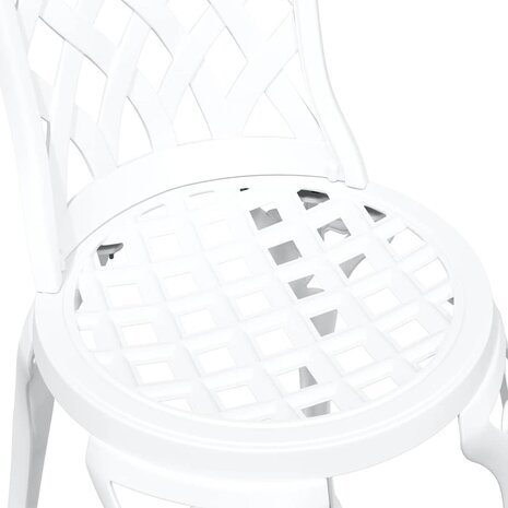 Tuinstoel 2 pcs Wit 55 x 56.5 x 91cm Aluminium