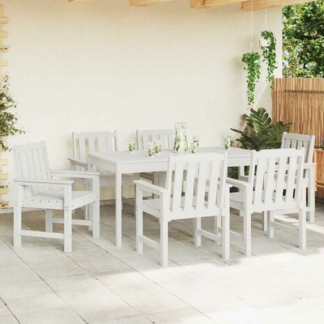 Tuinstoel 6 pcs Wit 65.5 x 55.5 x 88cm Kunststof