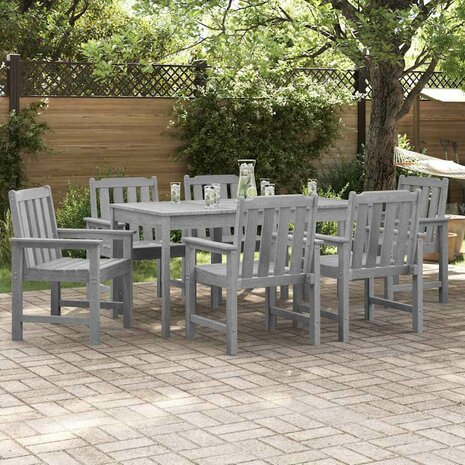 Tuinstoel 6 pcs Lichtgrijs 65.5 x 55.5 x 88cm Kunststof