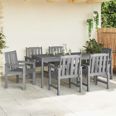 Tuinstoel 6 pcs Lichtgrijs 65.5 x 55.5 x 88cm Kunststof