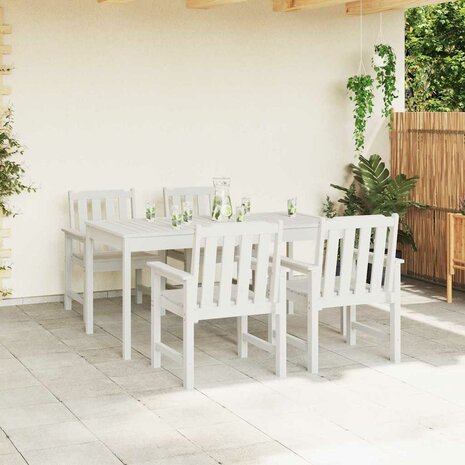 Tuinstoel 4 pcs Wit 65.5 x 55.5 x 88cm Kunststof