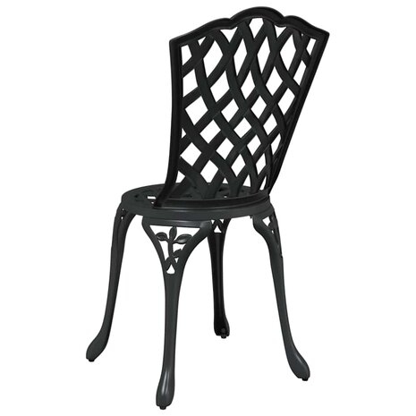 Tuinstoel 2 pcs Zwart 55 x 56.5 x 91cm Aluminium