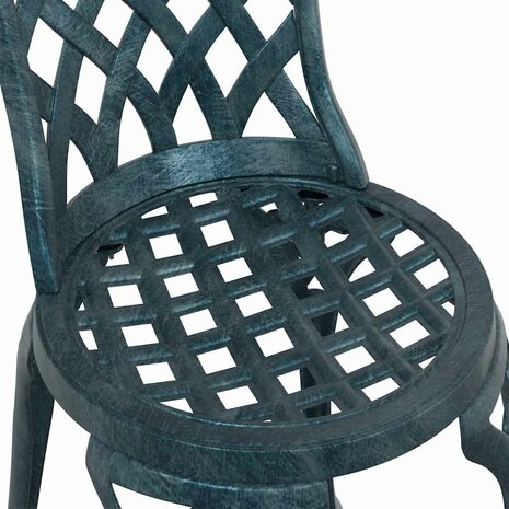 Tuinstoel met kussen 2 pcs Groen 55 x 56.5 x 91cm Aluminium