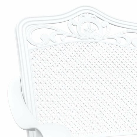 Tuinstoel 2 pcs Wit 55 x 56.5 x 91cm Aluminium